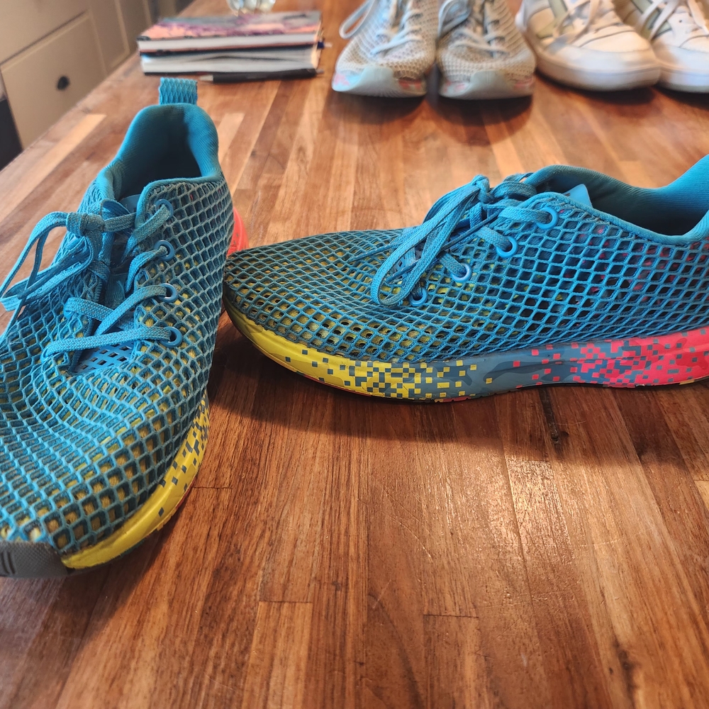 NoBull Glitch Teal Mesh Shoes